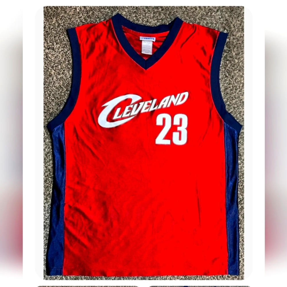 CLEVELAND CAVALIERS Jersey LEBRON JAMES Men’s large Official NBA Gear Polyester